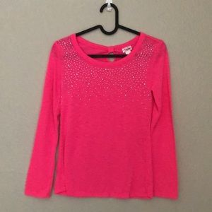 Justice long sleeved shirt color Pink size 12